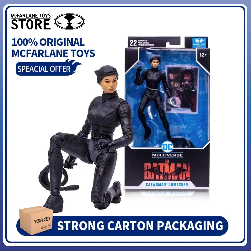 

McFarlane женщина-кошка без маски вариант фигурка Бэтмена модель игрушки DC Multiverse 18 см действие 100% оригинальная кукла орнамент