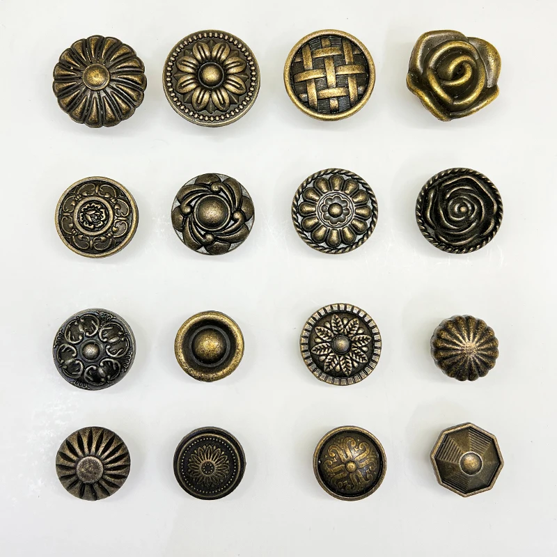 Retro Drawer Knob Kitchen Wardrobe Pulls Cabinet Pulls Antique Bronze Furniture Fittings Round Cabinet Cupboard Hardware