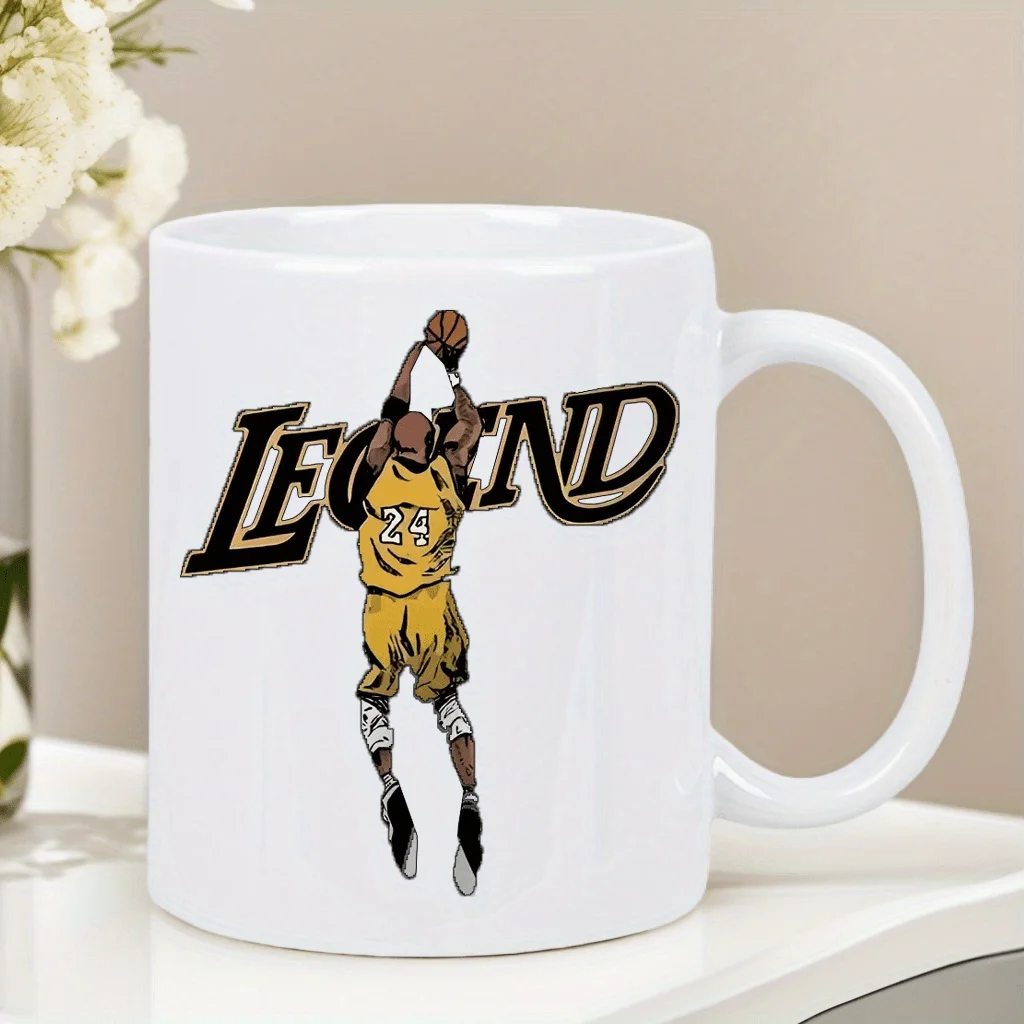 Legend Basketball Ceramic Mug - Iconic Player Design, Perfect Gift for Sports Fans and Coffee Lovers, Unique and Inspirational
