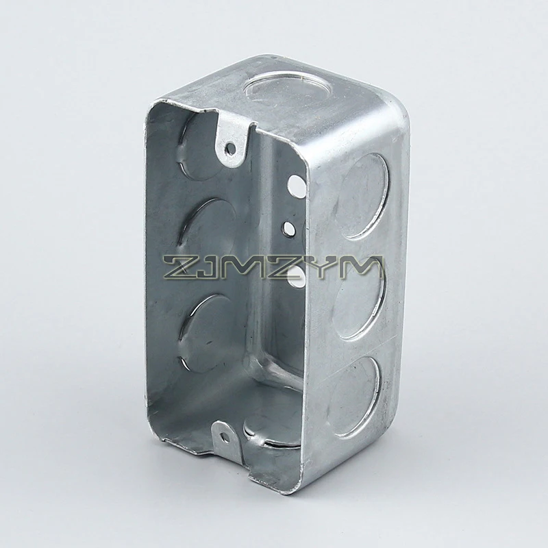 Outlet Box, 4x2 Inch Utility Electrical Box, Single Gang Electrical Box, Handy Box Galvanized Steel Receptacle Outlet - Image 5