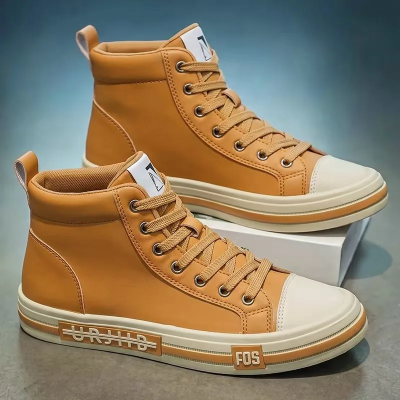 Men Autumn Casual Sneakers,Anti-slip Wear-resistant Versatile Trend Low Top Shoes, Korean Style Comfort Flat Lace Up Skate Shoes
