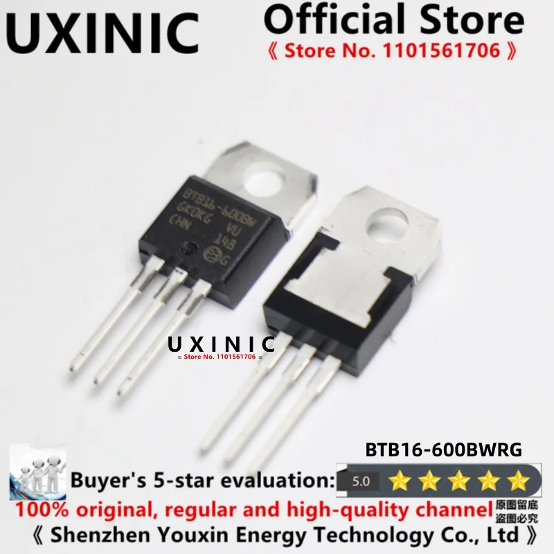 UXINIC Chinese ManuFacturer BTB16-600BWRG BTB16-600BW TO-220 bidirectional thyristor 16A 600V