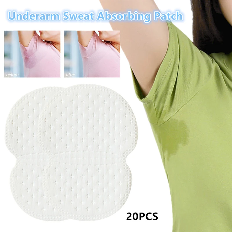 ~20Pcs Unisex Sweat Pads Summer Deodorants Underarm Anti Perspiration Sweat Pads Disposable Armpit Absorb Sweat Shield Pads