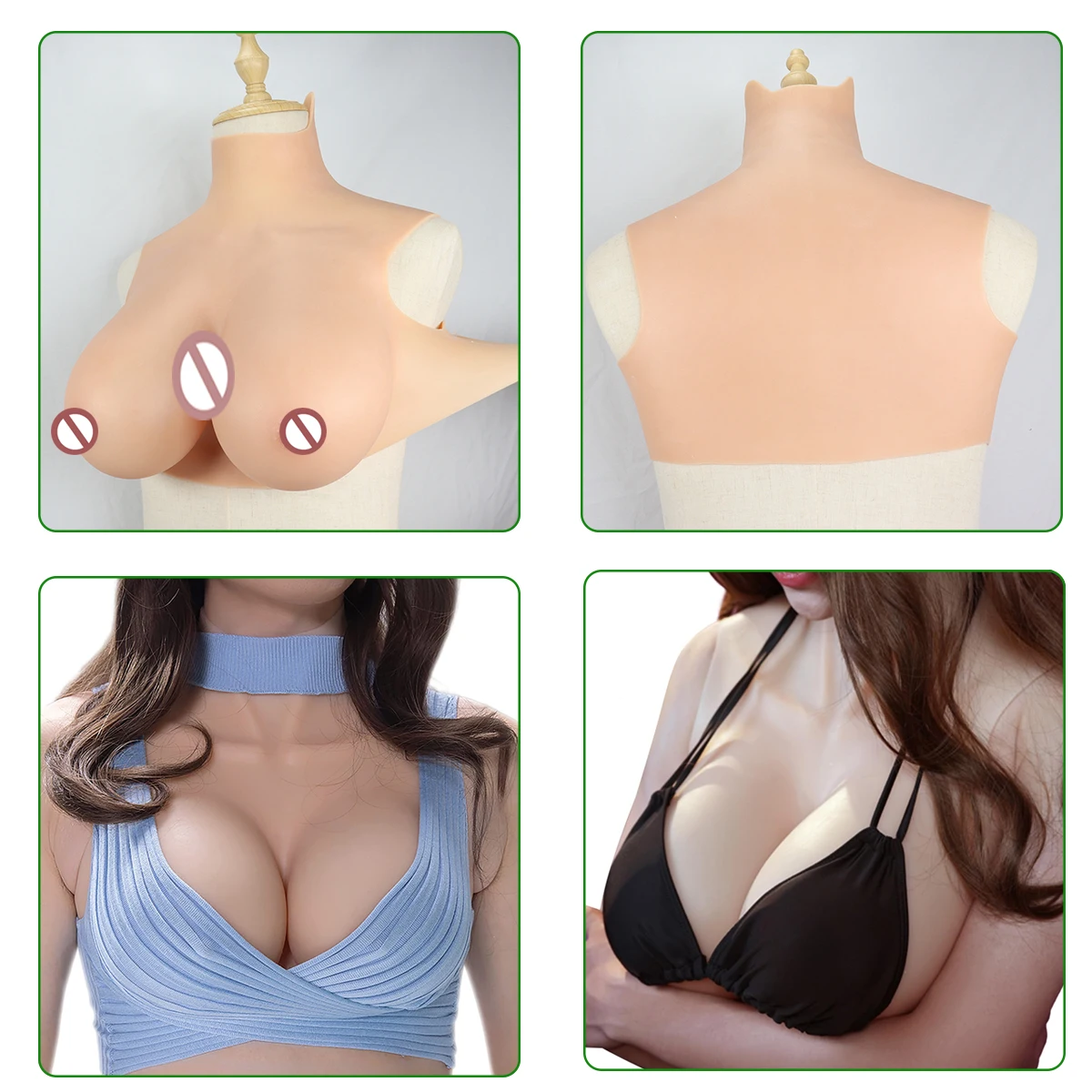 Huge Breast Forms Silicone Pads Buttocks Hips Enhancer Body Suit Realistic Crossdresser Fake Boobs Simulate Pants Cosplay Sissy