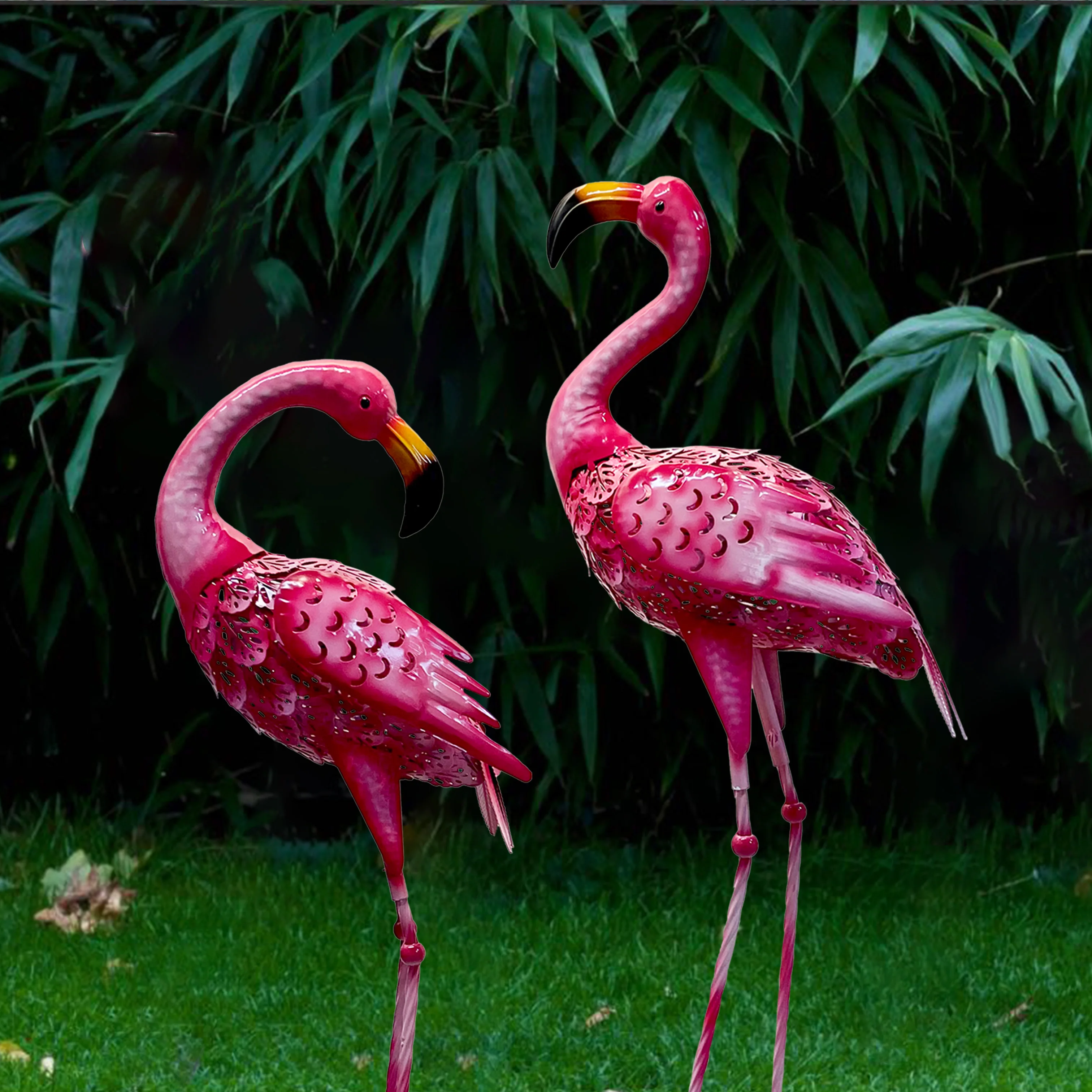 Garden Pink Flamingo Statue Outdoor, Courtyard Lawn Patio Ornament Outdoor Decoration - Unique Housewarming Gift