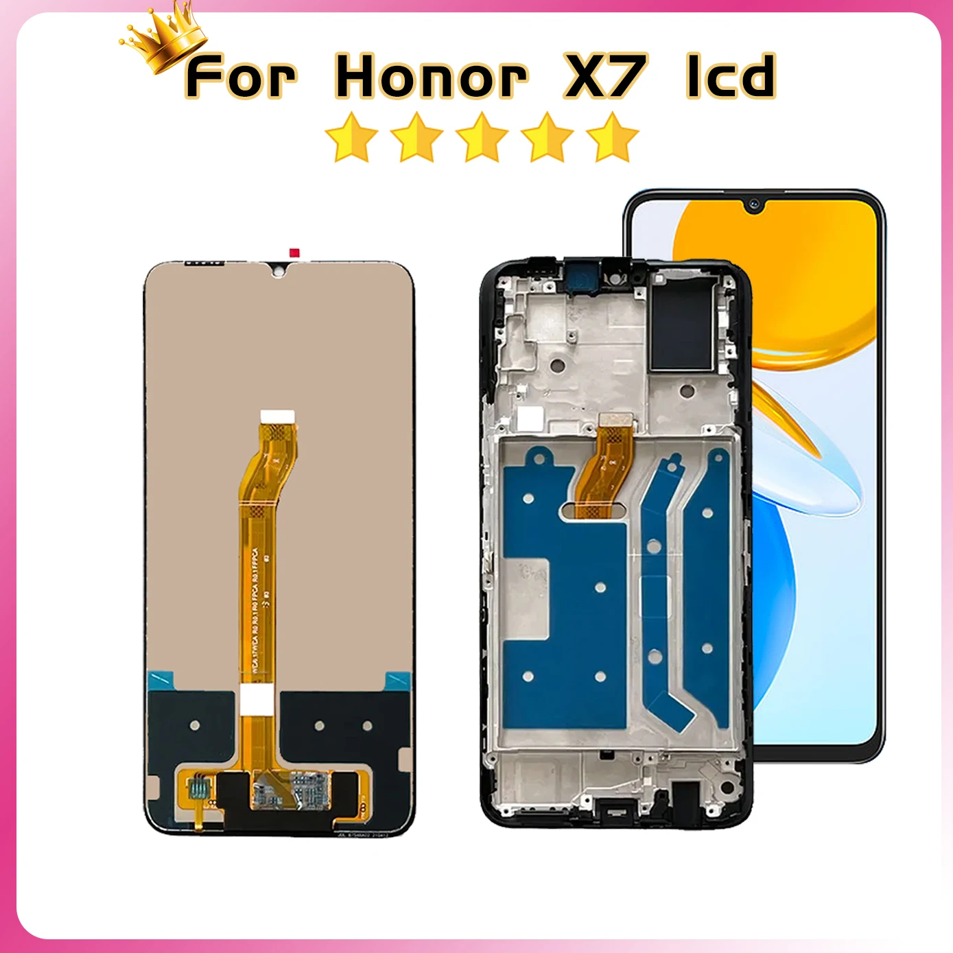 6.74\'\' Lcd For Huawei Honor 30 plus X7 CMA-AN0 LCD Display Screen Frame For Honor Play6T CMA-AN40 LCD Touch Panel Digitizer