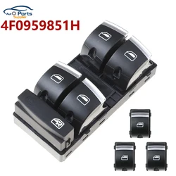 New Chrome Master Window Switch For Audi A3 8P A6 S6 RS6 C6 Q7 2004-201 4F0959851H 4F0959855B 4F0 959 851H Button Console