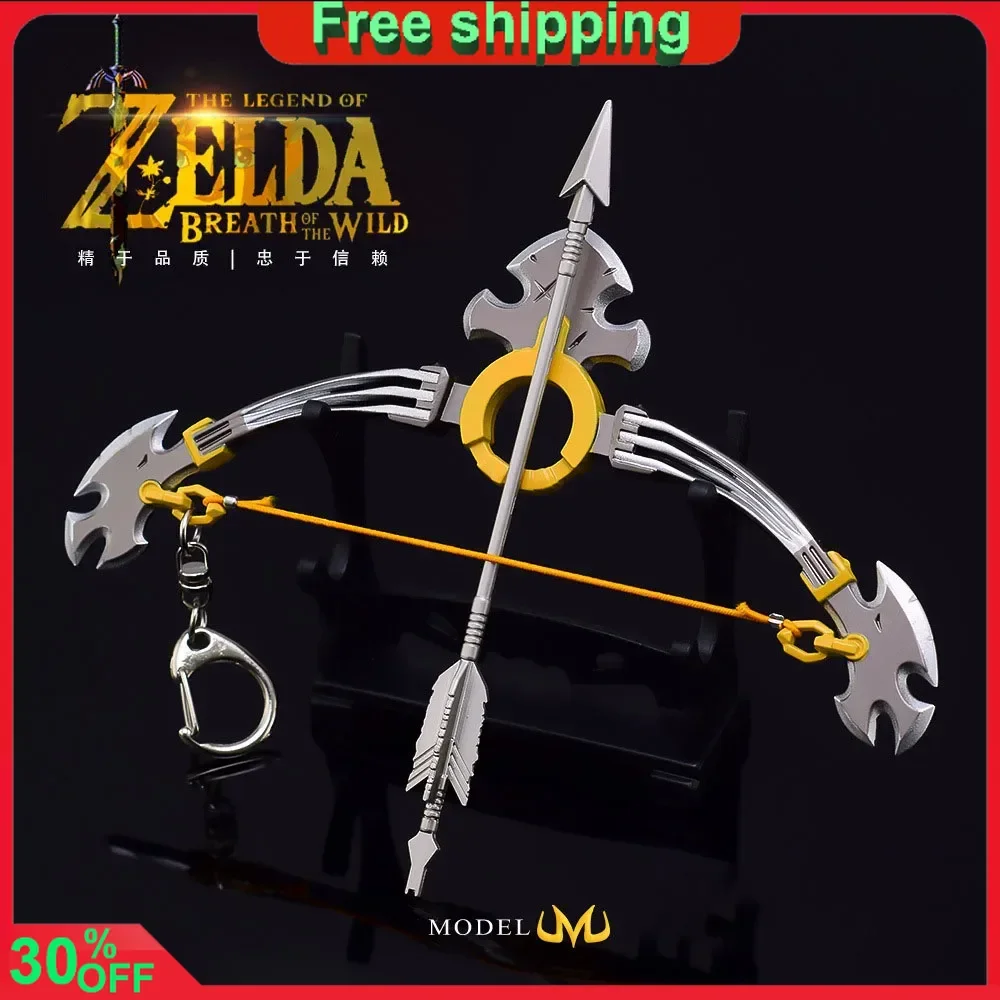 

15cm The Hyrule Fantasy Weapon Savage Lynel Bow Link Metal Games Peripheral Katana Sword Model Keychains Crafts Model Toys Gift