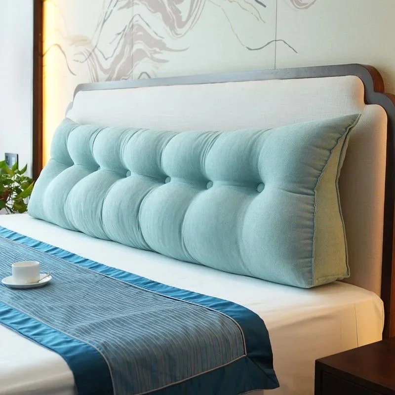 Headboard Cushion Sheneyr Fabric Pillow Solid Color Large Backrest Detachable Washable Single Double Pillow Bed Head Soft Pillow