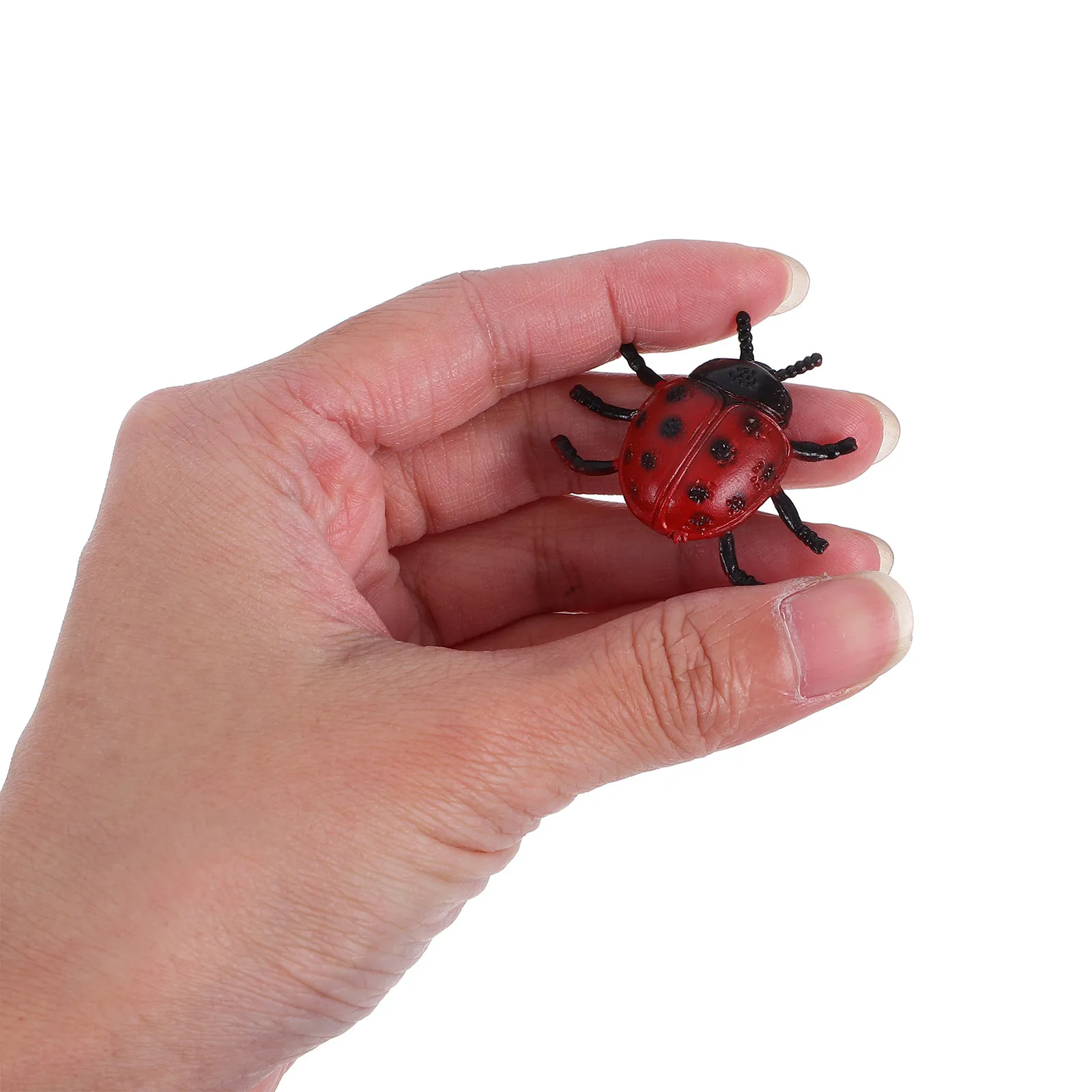 20Pcs Simulation Mini Ladybugs Plastic for DIY Mini Garden Decoration Micro Landscape Adornment Miniature Playing Ladybugs Toy
