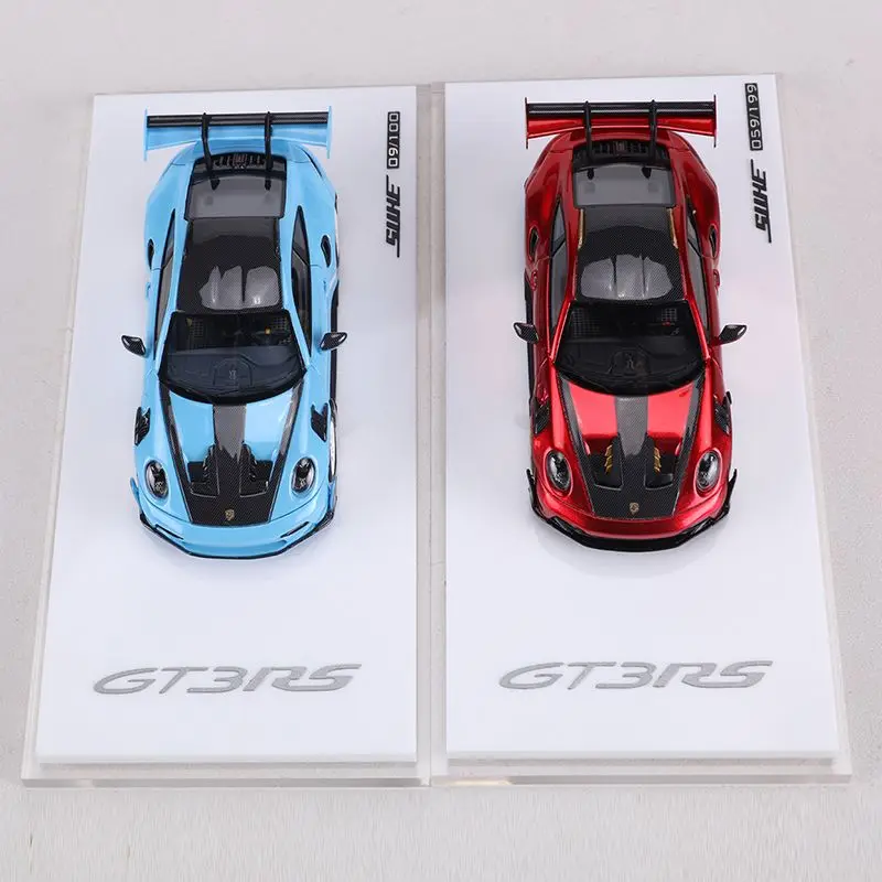 โมเดลรถ Porsche 911 GT3 RS ของเล่นรถจำลอง SUHE Diecast สเกล 1/64 ทำจากเรซิ่น ของเล่นสำหรับเด็กผู้ชาย ของขวัญ พร้อมกล่องเดิม
