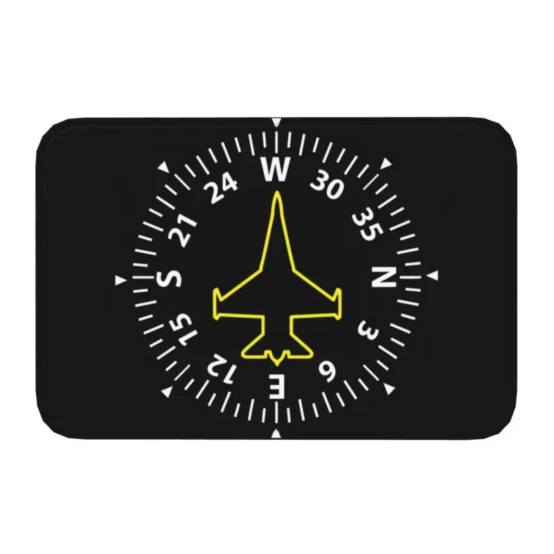 Custom Jet Fighter Pilot Doormat Anti-Slip Entrance Bath Kitchen Door Floor Mat Aviation Airplane Aviator Toilet Carpet Rug