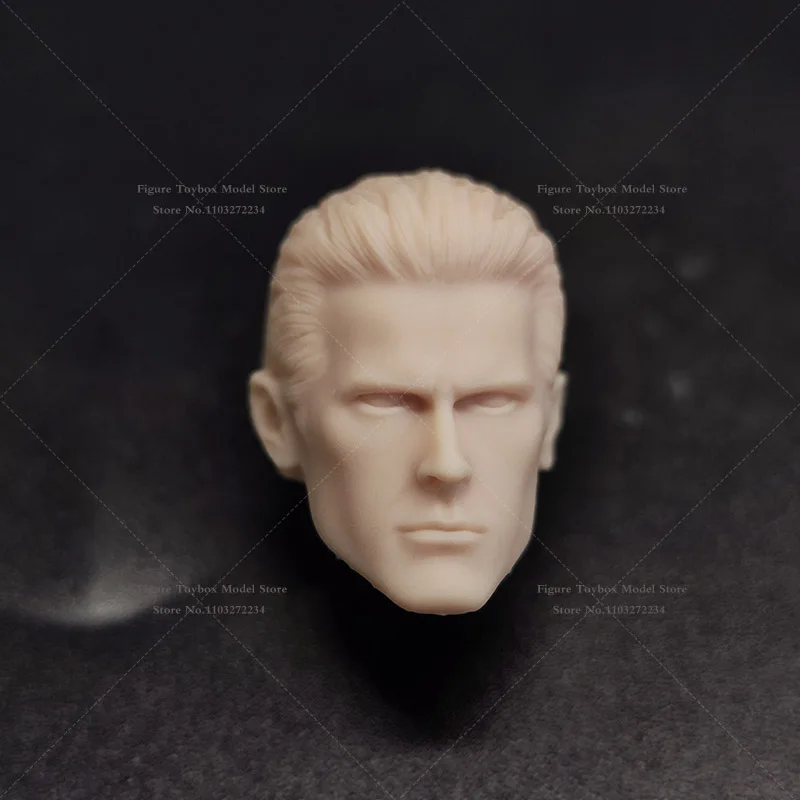 1/12 Action Game Villain Boss Wesker Jack Krauser Scar Normal Version White Model Burned Face Unpainted Head Sculpt For 6