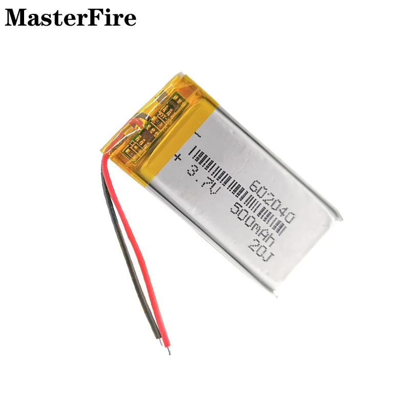 10x 3.7V 500mah Rechargeable Lithium Polymer Battery 602040 for Solar Light Bluetooth Headset Speaker Hydrator Camera Batteries