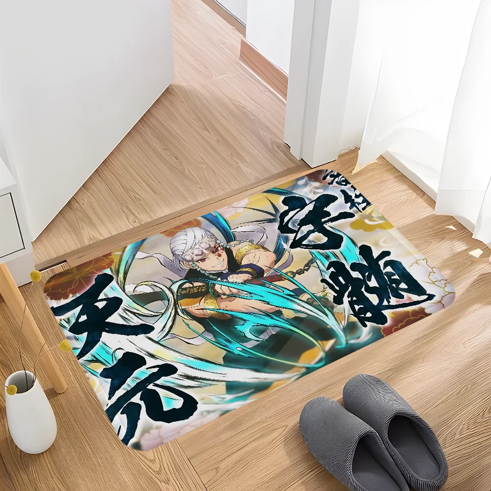 D-Demon S-Slayer Tengen Uzui Classic Movie Room Mats Cheaper Anti-slip Modern Living Room Balcony Printed Welcome Rug