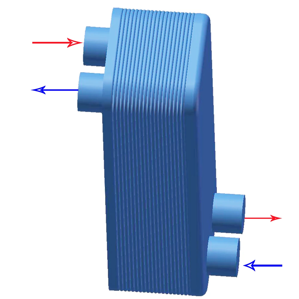 17Nm³/min stainless steel precooler in high pressure compressed air treatment system brings high heat transfer coefficiency