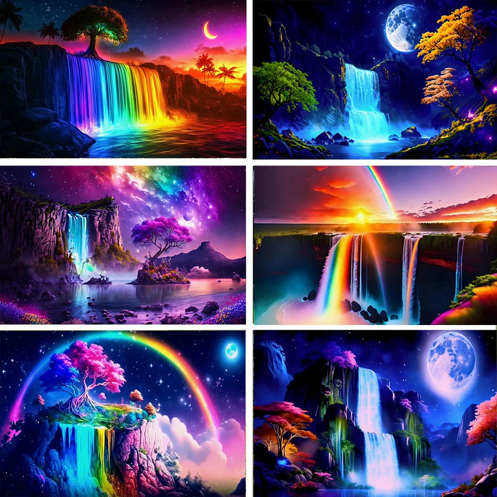 

Colorful Waterfall Theme Party Decoration Waterfall Photography Background Baby Shower Supplies Backdrop Props Banner Gifts