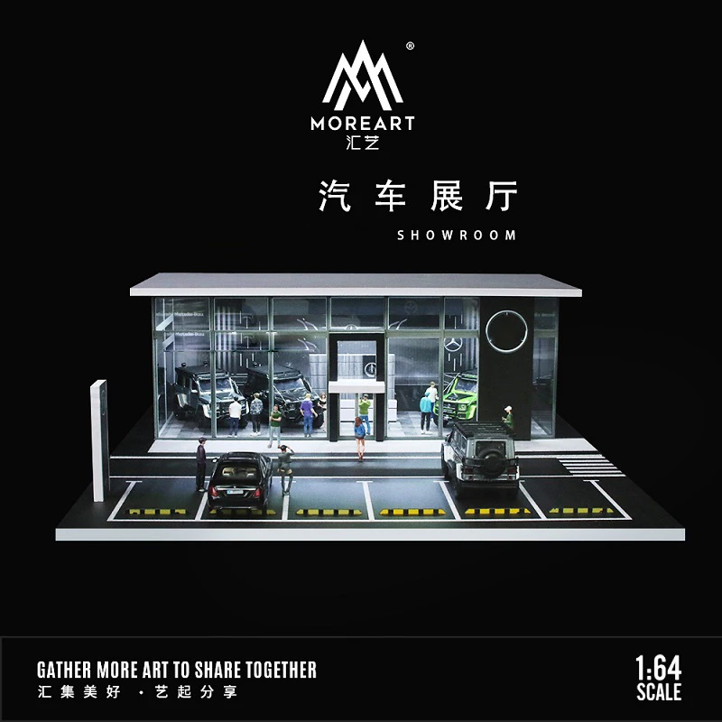 MoreArt 1:64 MB Showroom with Led Lighting Diorama