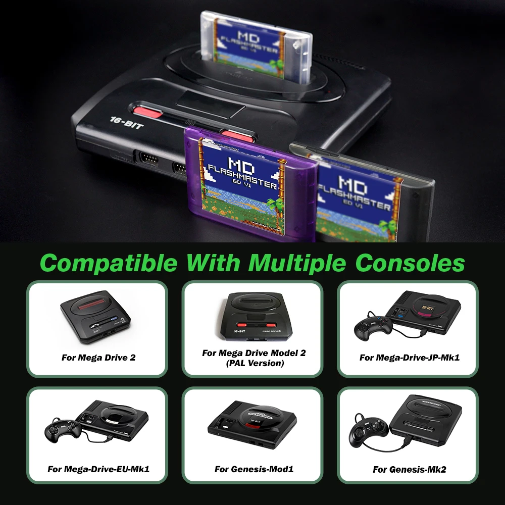 EPICJOY MD V1 Game Card 4000 in 1 With 8GB TF Card For Retro Game Console Original  Genesis/Mega Drive/Master System