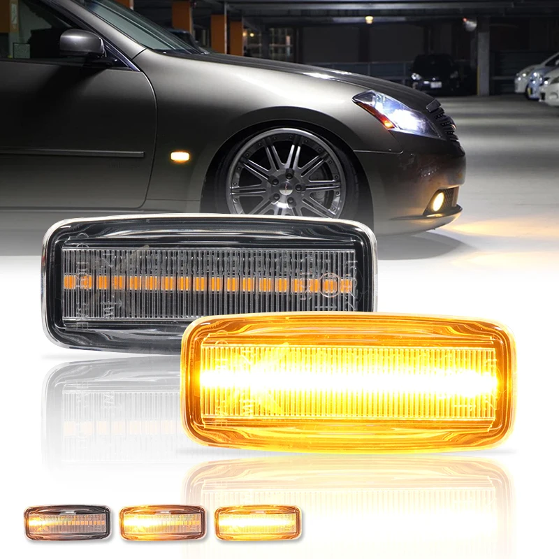 Indicador de señal de giro lateral dinámico para Nissan Sylphy Bluebird Sunny Teana Murano Infiniti M35 FX45 FX35 QX60 luces de posición lateral