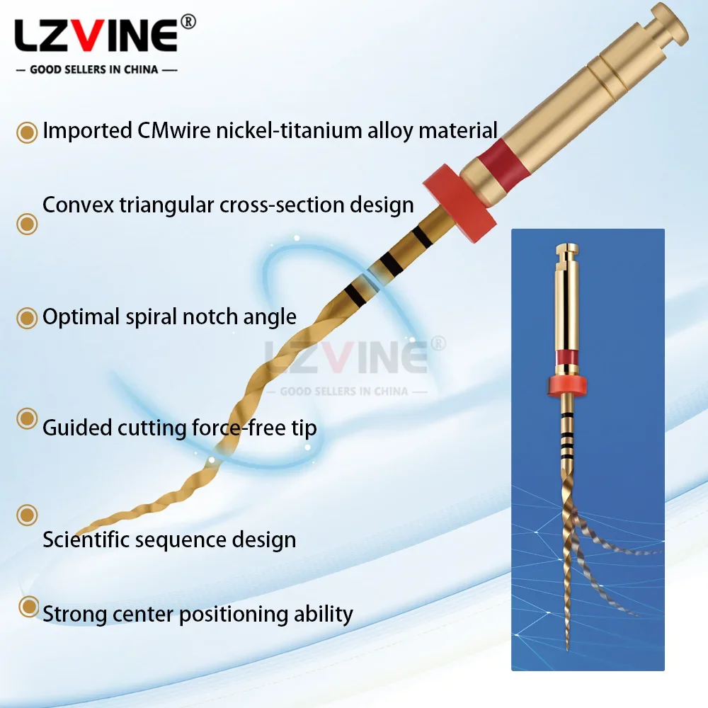 Endodoncia Material Odontológico Para Dentista Dental Niti Files Root Canal File Gold Endo Rotary Super Golden Endodontic Files