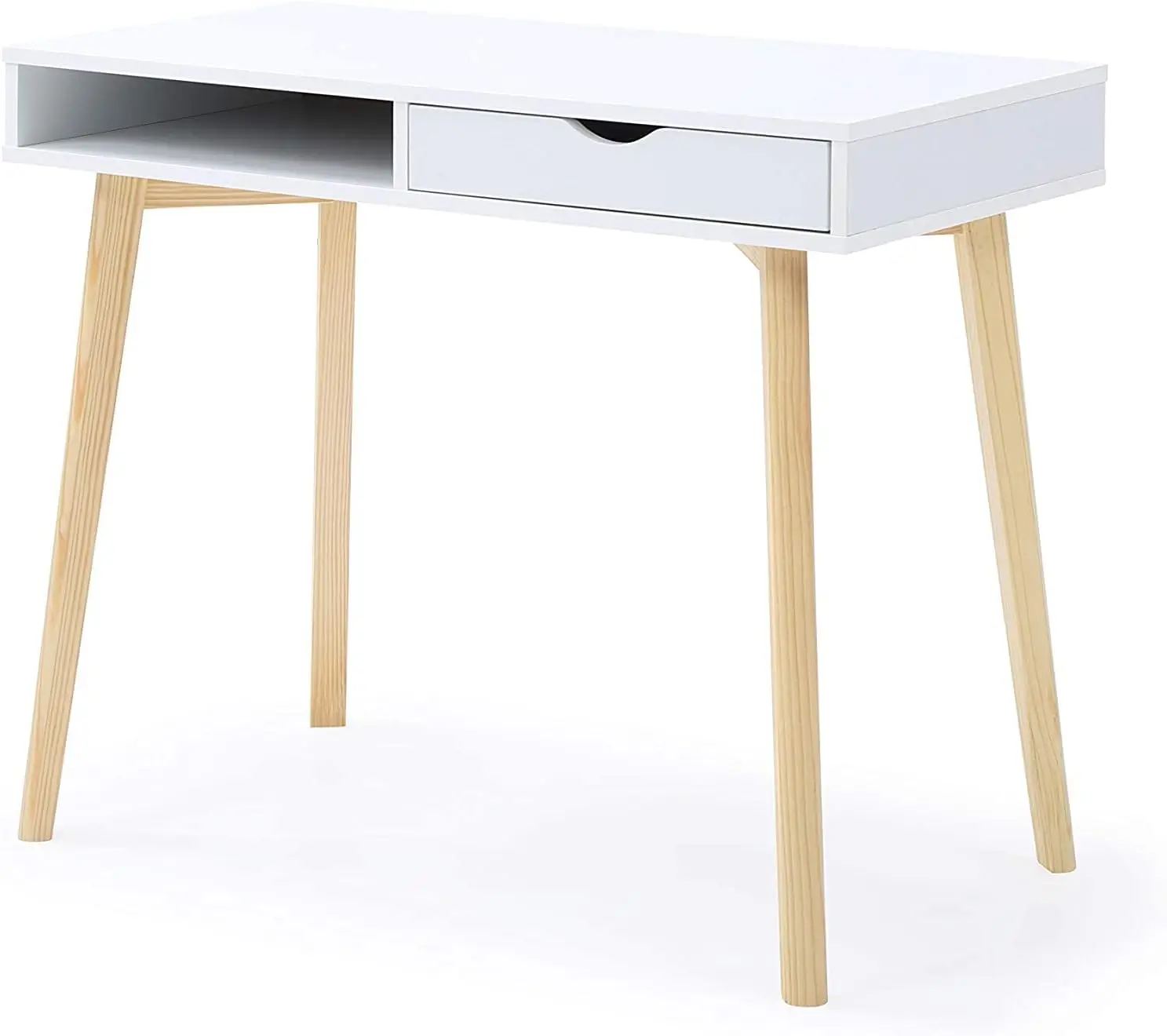 

！@Combohome Solid Wood Office Desk with Drawers Modern Standing Home Computer Study Desk
