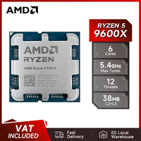 AMD Ryzen 5 9600X Processor 5.4GHz 6-Core 12-Thread 38MB Game Cache 4NM TDP 65W Socket AM5 Gaming CPU Zen 5 Integrated Graphics