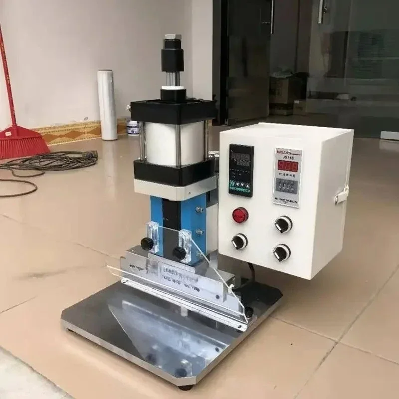 

Pneumatic purse leather wire press semi-automatic luggage handbag silver bag