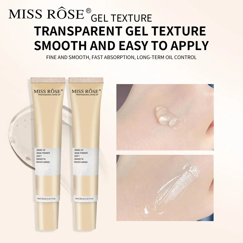 MISS ROSE Invisible Reduces Of Pores Pre-Makeup Milk Eye Face Gel Pore Primer Multitasking Hydrates Controls Oil Isolation Prime