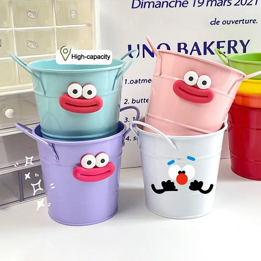 

Cute Big Mouth Pencil Holder DIY Large Capacity Pencil Case Cartoon Round Desktop Storage Buckets Students Stationery
