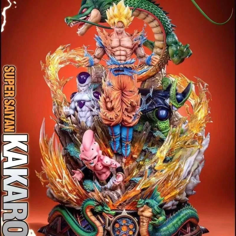 

Approximately 24cm Dragon Ball Super Four Dragon Fist scene model, Goku, Cell, Frieza, Buu figure ornament model collection gift