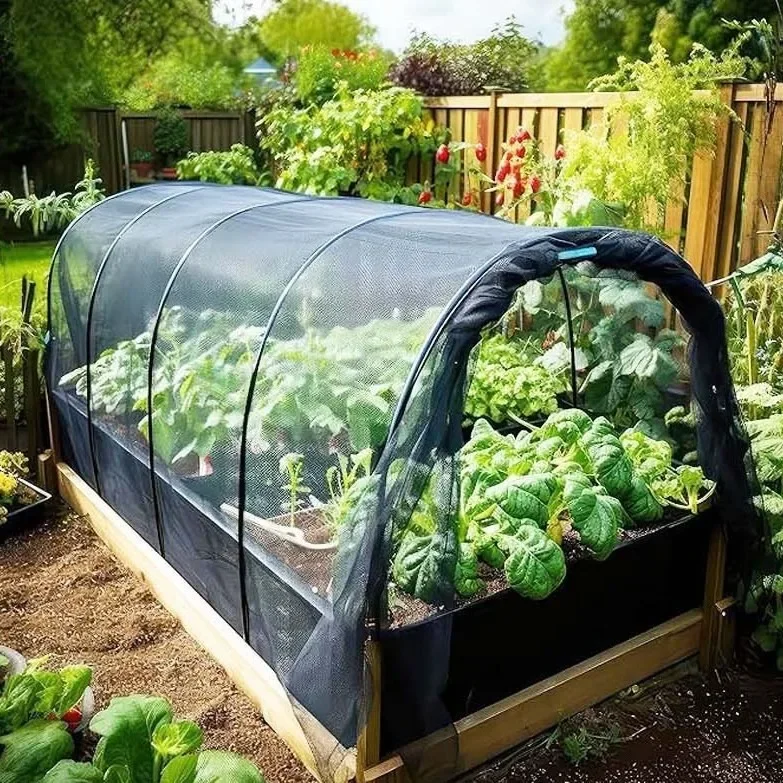 DIY Mosquito Net for Raised Bed Barrier Screen Protection Net Cover Garden Vegetable Plants Fruits Flowers Greenhouse Row Cover