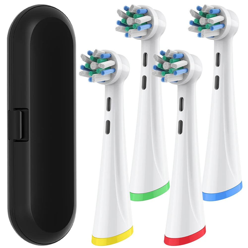 

Toothbrush Travel Case & Professional Replacement Brush Heads Compatible with Oral B iO 2/3/4/5/6/7/8/9/10 Electric Toothbrushes