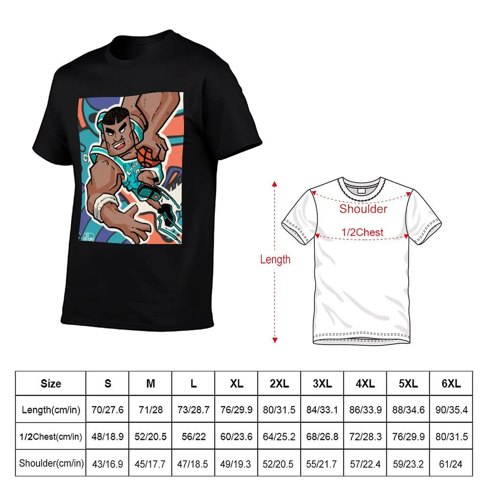 Larry Johnson T-Shirt Simple Line Art Print Tee