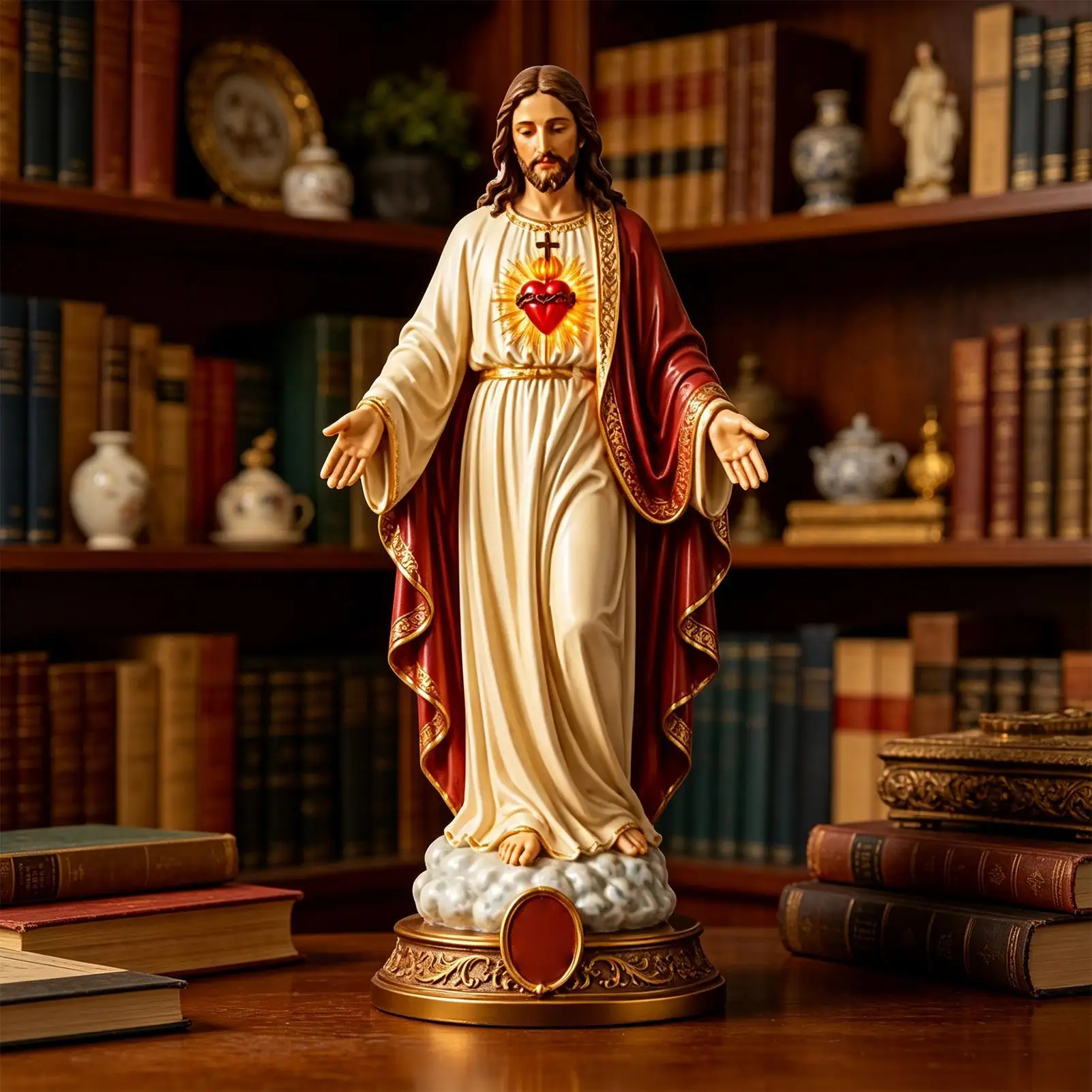Virgin Mary Holder Statue Resin Blessed Mother Statue Holy Mother Figure Catholic Gifts for Women Religious Home Decor