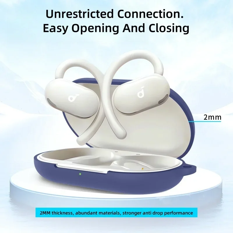 Adequado para soundcore v20i fone de ouvido caso capa de silicone anti gota e à prova de poeira caso anti impressão digital prevenção de queda lavável