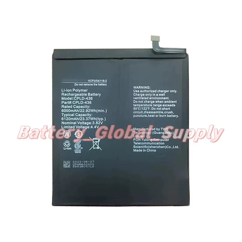 

Аккумулятор для планшета CPLD-436 6120 мАч 3,82 В, быстрая доставка, надежный, 1 шт.