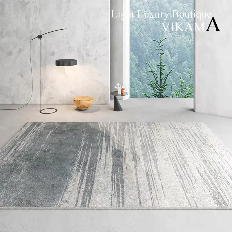 Carpet Living Room Scandinavian Light Luxury Premium Sofa Coffee Table Mat Modern Simple Gray Bedroom Household Floor Rug Large - view 4
