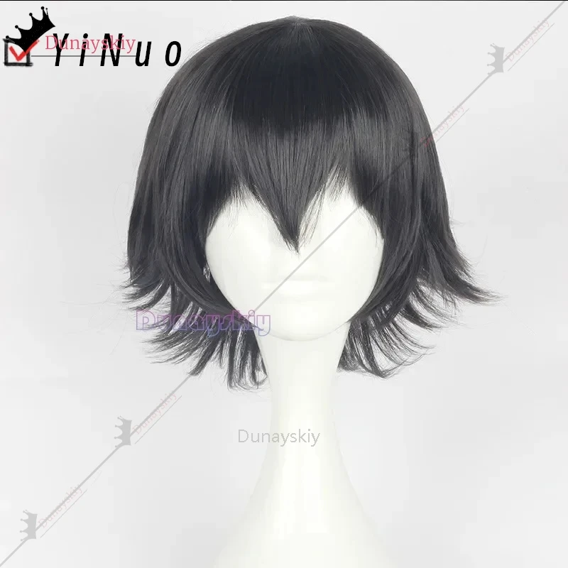 Ranpo Edogawa Cosplay Costume Wig Anime BSD Season 4 Hunting Dog Cloak Hat Glove Jacket Pants Tie Black Short Hair