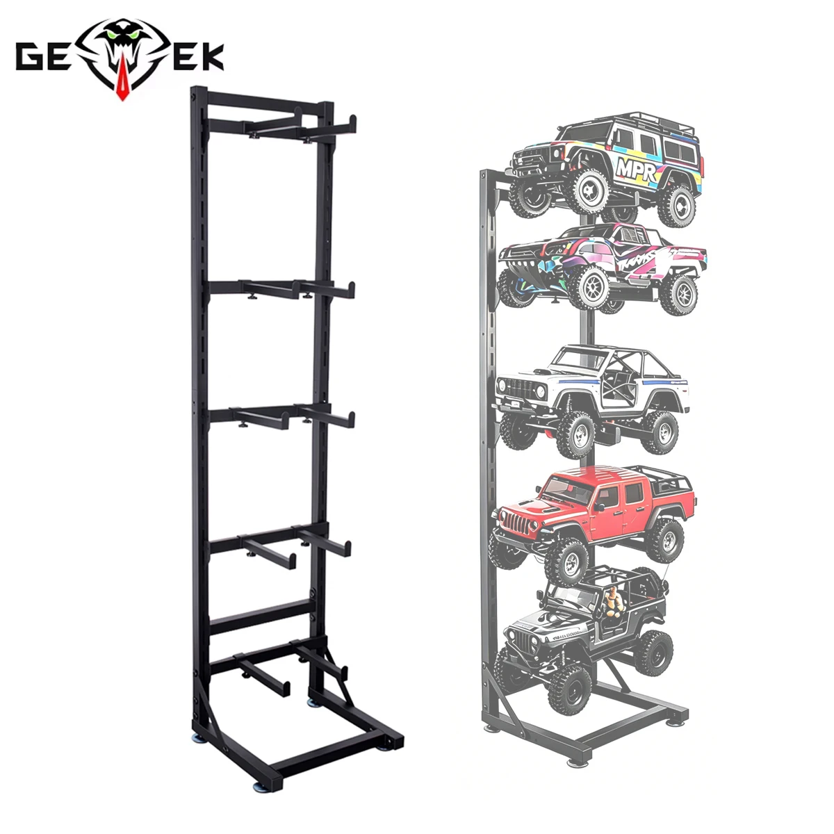 Metal RC Car Display Stand Multi-Layer Storage Rack for 1/10 1/12 1/18 1/24 Crawler Scale Remote Control Model