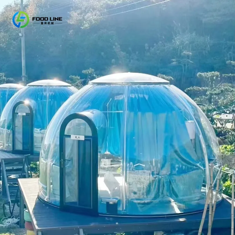 Detachable PC Dome Bubble Room Spherical Geodesic for Glamping Hotel Outdoor Camping Custom