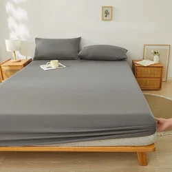 Coprimaterasso spazzolato doppio/Queen Size lenzuolo con angoli in tinta unita per letto matrimoniale Anti-acaro avensetafesa-200x220cm muslimate (senza federa)