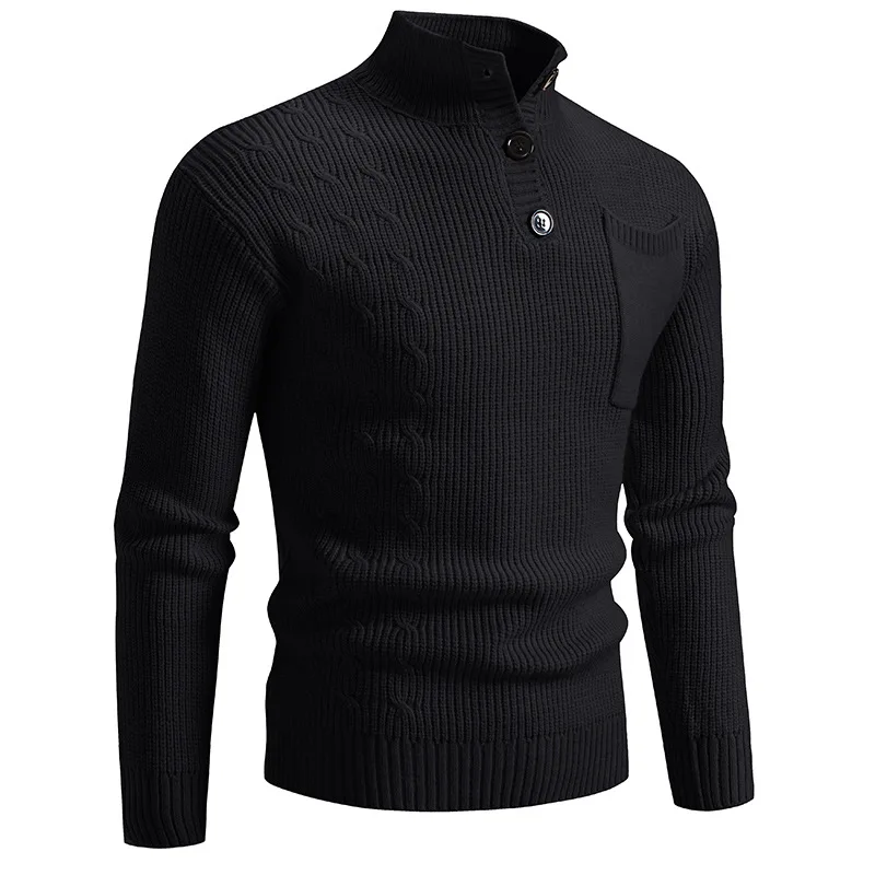 

New Autumn Winter Sweaters Knitwear Men's European and American Turtleneck Fashion Casual Bottoming Sweater