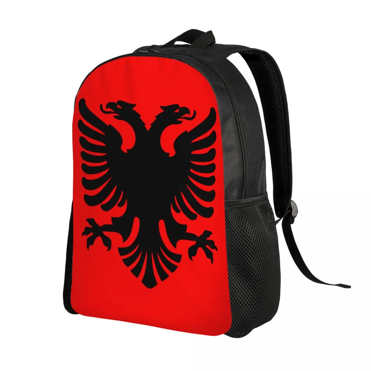 Custom Flag Of Albania Eagle Backpacks Men Women Fashion Bookbag for College School Albanian Pride Bags