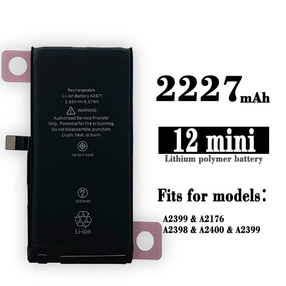 Сменная батарея для Iphone12mini 12 MINI Phone A2399 2176 2398 2400 2399 Высококачественная литиевая батарея