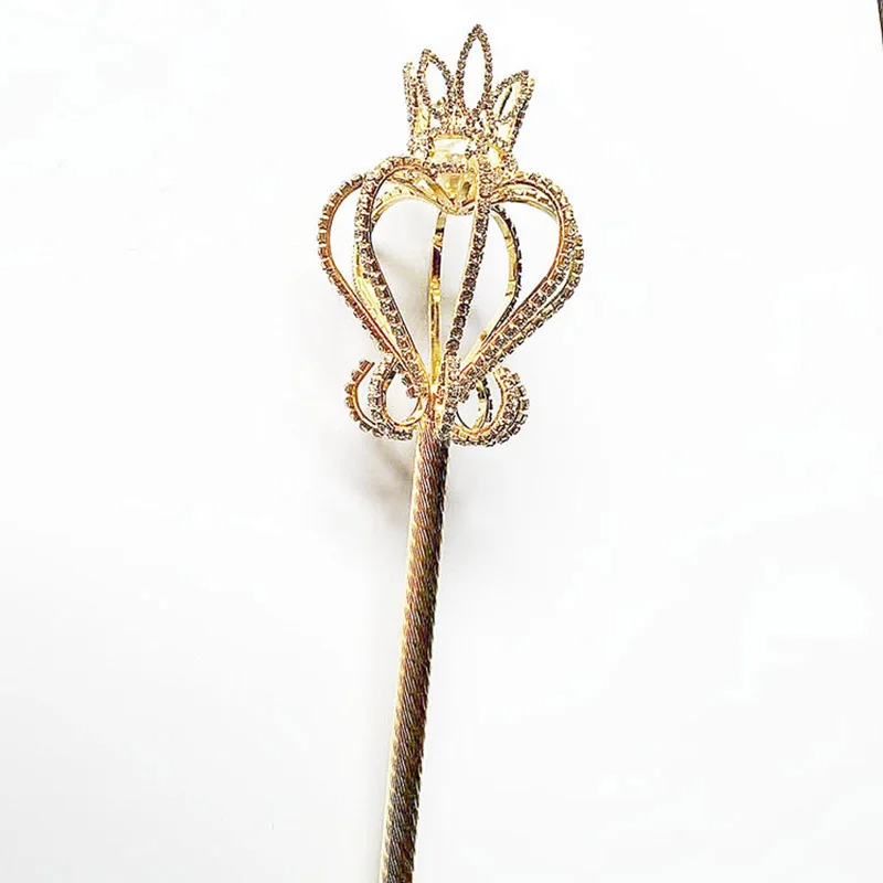 

Heart Shape Magic Fairy Wand Faux Rhinestone Decorative Queen Princess Scepter Goddess Pageant Props Accessories FS99