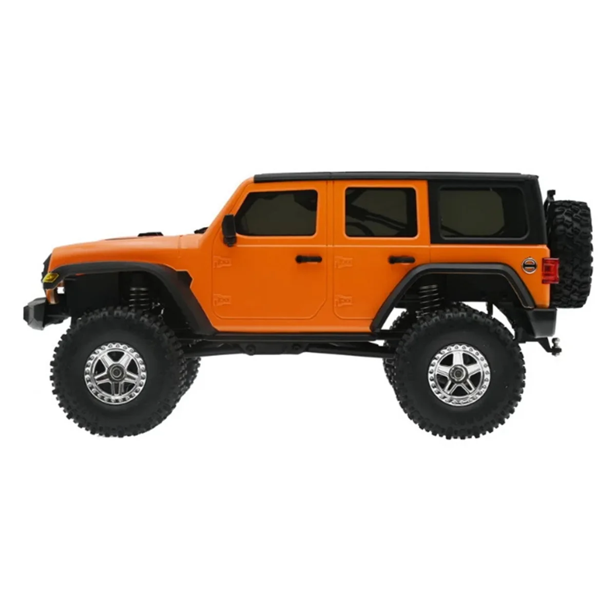 

155mm Wheelbase RC Car Body Shell Chassis Kit with Front Rear Bumpers for 1/18 RC Crawler TRX4M OrangeJADD