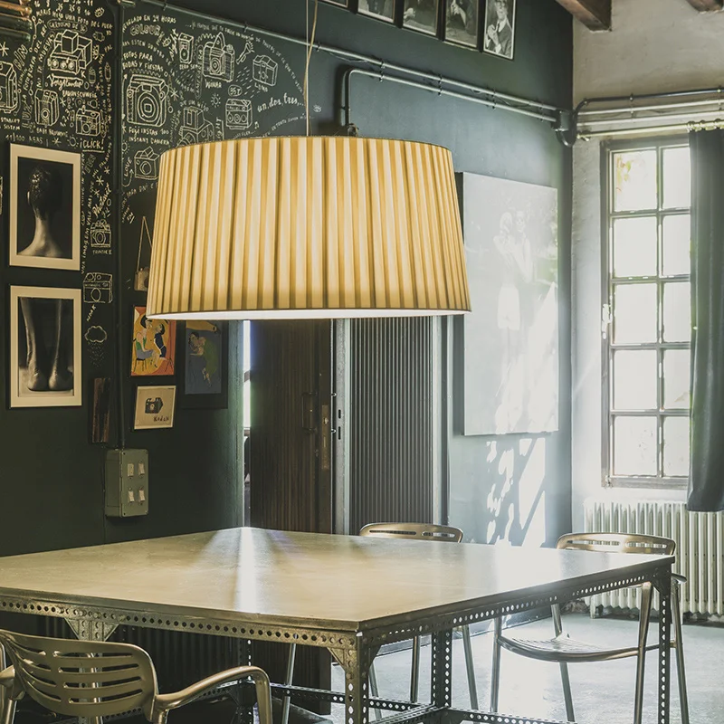 Nordic Hanging Ceiling Lights Wabi Sabi Cloth Pendant Lights Japan Fabric Room Chandeliers Hotel