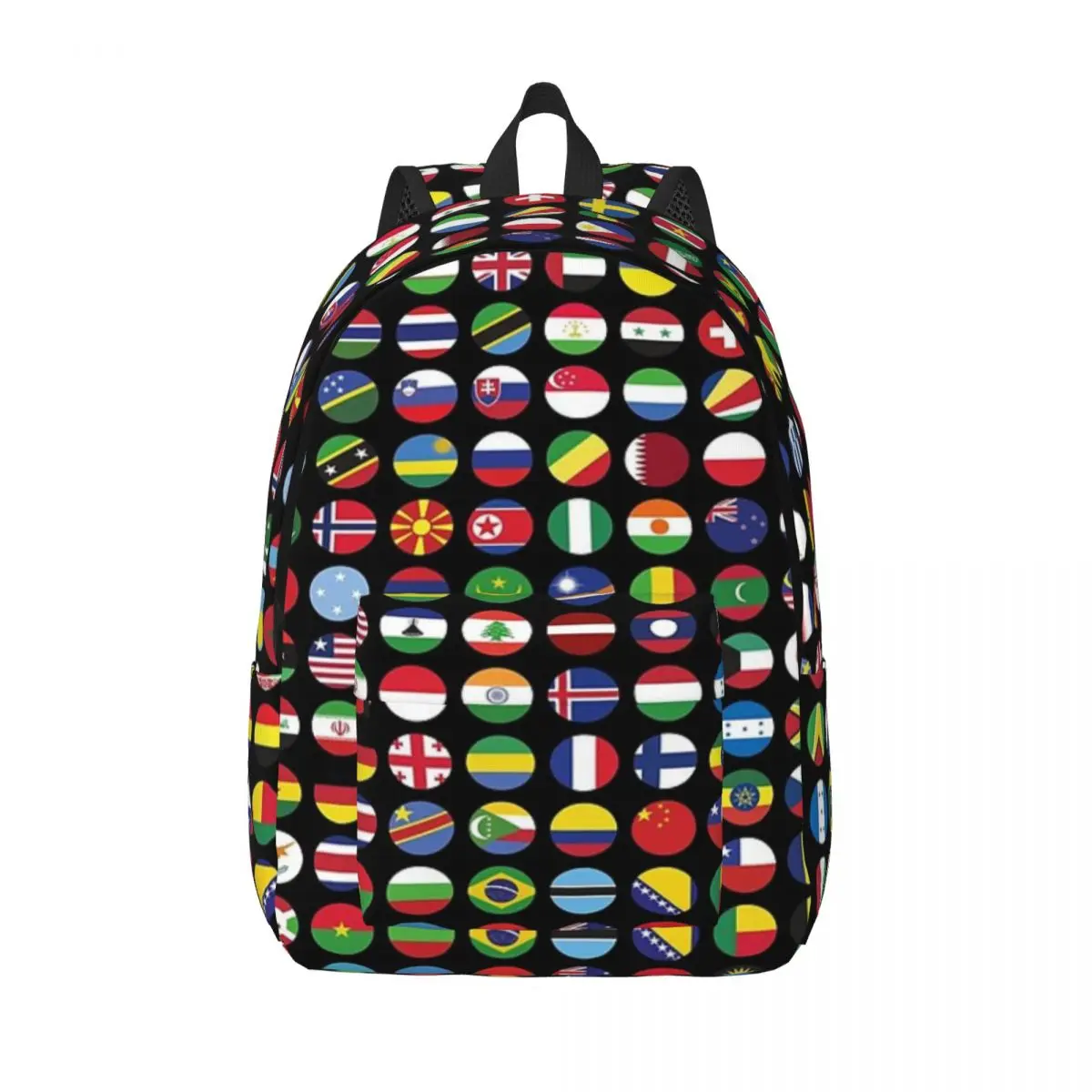 Flags Of The World Printed Lightweight Casual Schoolbag For School, Outdoor, Shopping, Office 15.7in 17.7in