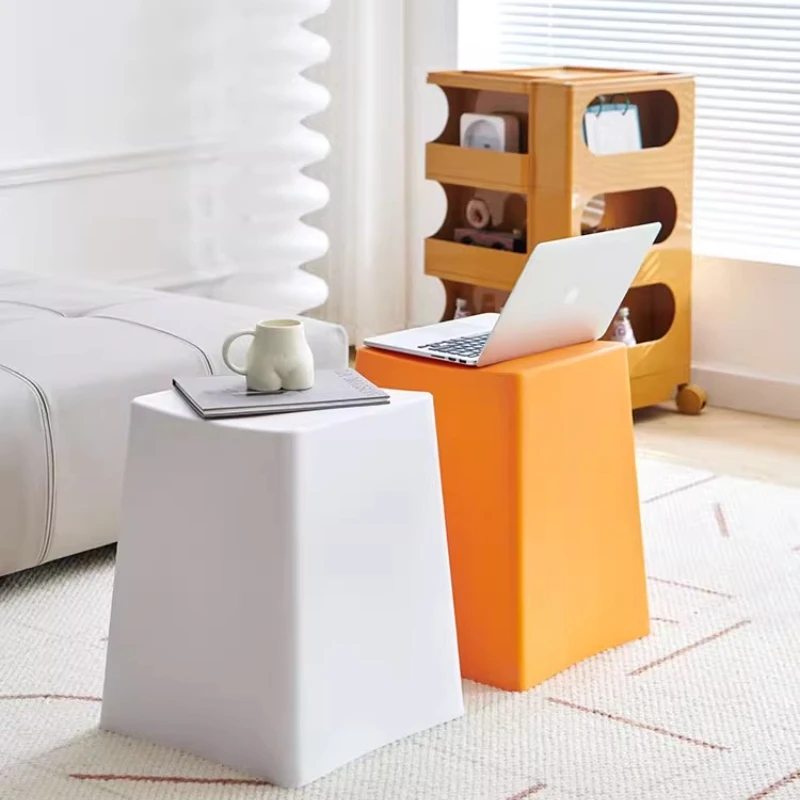 

Thickened Plastic Square Stool Stackable Living Room Seat for Home Kitchen Dining Chair Creative Design Sturdy Chair